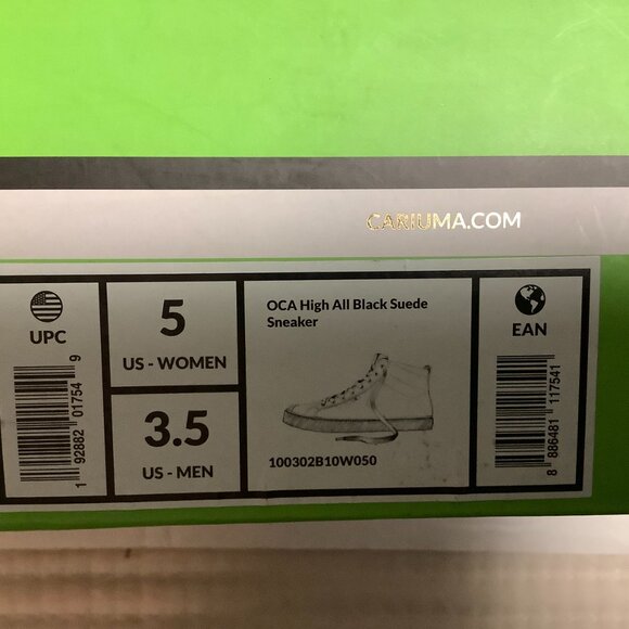 New - never worn! Cariuma OCA High All Black Suede Sneaker, size 5, black - Picture 6 of 9